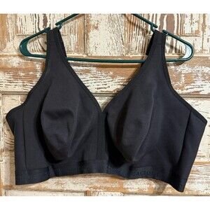 NWOT Cacique Cotton Blend Unlined Full Coverage No-Wire Bra - BLACK - Size 50DDD